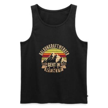 Solaranlage - Männer Premium Bio Tank Top - Schwarz - Vorne - Michal (187cm)