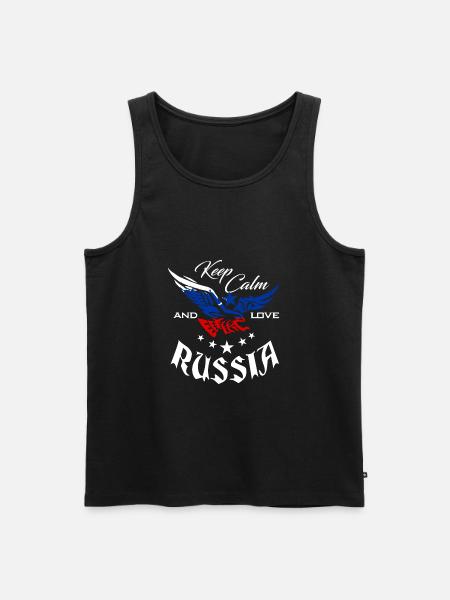 Russia - Männer Premium Bio Tank Top - Schwarz