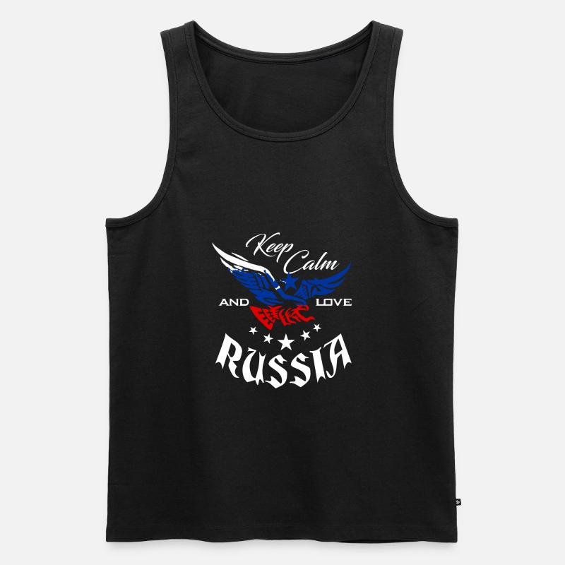 Russia - Männer Premium Bio Tank Top - Schwarz