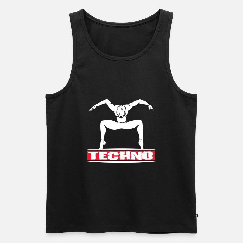 Festival - Männer Premium Bio Tank Top - Schwarz