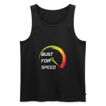 Speed Tacho Turbo Boost Chargeur de recharge cadeau Tuning - Débardeur bio Premium Homme - noir - Devant - AI Model Male 178 light (178cm)