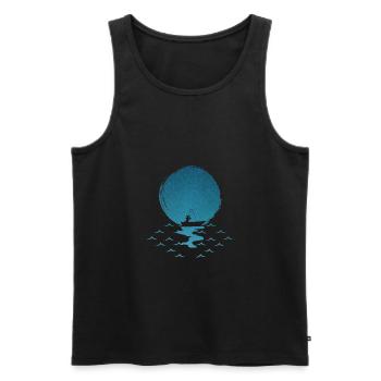 Angeln Angelrute Boot Fischer Angler Fischfang - Männer Premium Bio Tank Top - Schwarz - Vorne - AI Model Male 178 light (178cm)