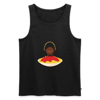 The happy meatball - Men's Premium Organic Tank Top - black - Front - AI Model Male 178 light (178cm)