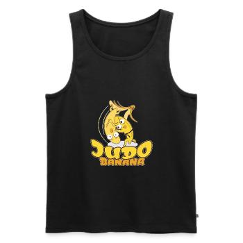 Judo banane - Débardeur bio Premium Homme - noir - Devant - Michal (187cm)