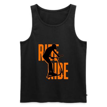 freestyle scooter - Men's Premium Organic Tank Top - black - Front - Michal (187cm)
