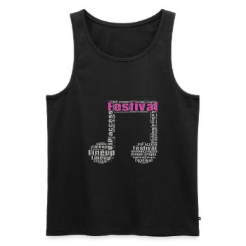 Festival - Men's Premium Organic Tank Top - black - Front - AI Model Male 178 light (178cm)