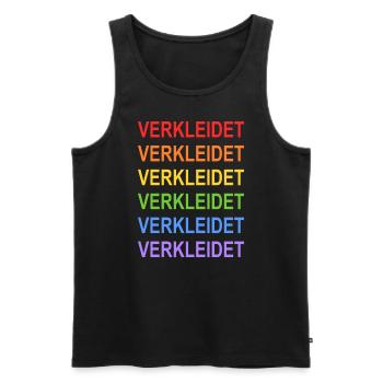 Verkleidet Kostüm bunt Faschingsmuffel Fasching - Männer Premium Bio Tank Top - Schwarz - Vorne - Michal (187cm)
