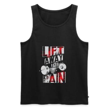 Lift Away the Pain - Männer Premium Bio Tank Top - Schwarz - Vorne - AI Model Male 178 light (178cm)