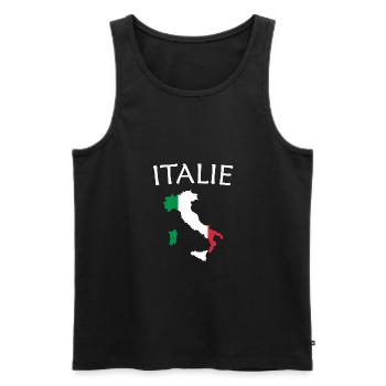 Italy of the "country" collection - Men's Premium Organic Tank Top - black - Front - AI Model Male 178 light (178cm)