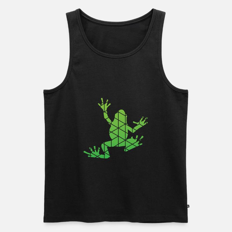 Froschstieg - Männer Premium Bio Tank Top - Schwarz