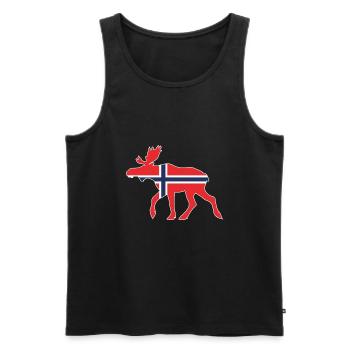 Norwegen Elch - Männer Premium Bio Tank Top - Schwarz - Vorne - AI Model Male 178 light (178cm)
