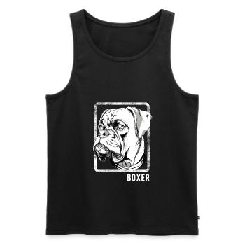 Chiens - boxeurs - Débardeur bio Premium Homme - noir - Devant - Michal (187cm)