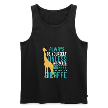 Giraffe | Giraffes | safari - Men's Premium Organic Tank Top - black - Front - Michal (187cm)