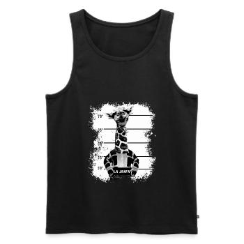 giraffe - Men's Premium Organic Tank Top - black - Front - AI Model Male 178 light (178cm)