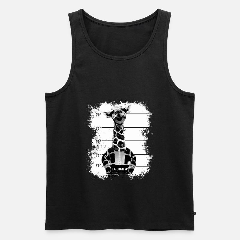 Giraffe - Männer Premium Bio Tank Top - Schwarz