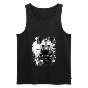 Prison | Hyène | La Hiena - Débardeur bio Premium Homme - noir - Devant - Michal (187cm)