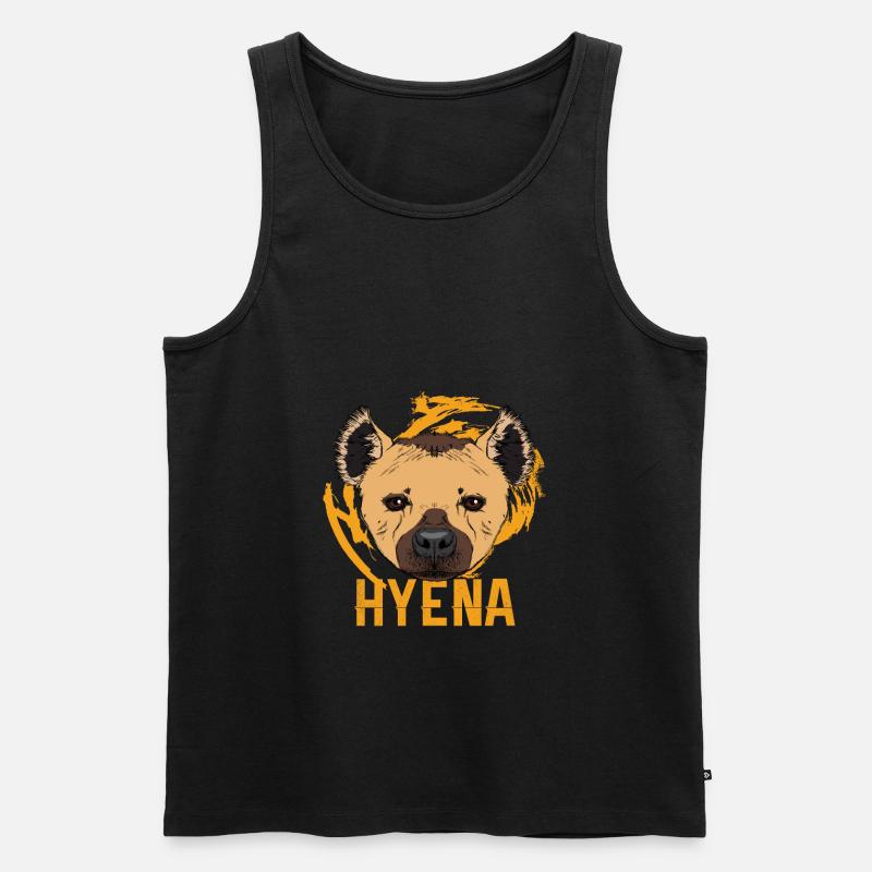 Hyäne | Savanne | Raubtiere - Männer Premium Bio Tank Top - Schwarz