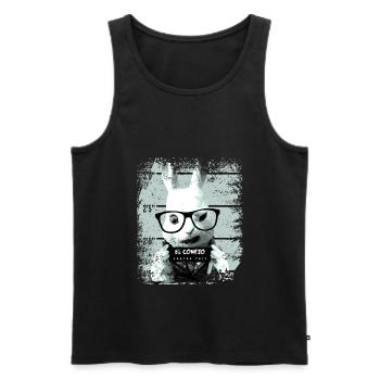 Lapin de prison drôle lapin - Débardeur bio Premium Homme - noir - Devant - Michal (187cm)