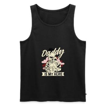Feuerwehrmann Vati Feuerwehrmann Arbeit Geschenk - Männer Premium Bio Tank Top - Schwarz - Vorne - Michal (187cm)
