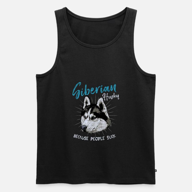 Husky - Männer Premium Bio Tank Top - Schwarz