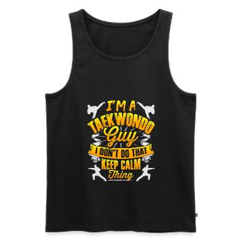 Tae kwon do Fighter - Männer Premium Bio Tank Top - Schwarz - Vorne - AI Model Male 178 light (178cm)