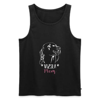 Vizsla Mom Mère de chien - Débardeur bio Premium Homme - noir - Devant - AI Model Male 178 light (178cm)