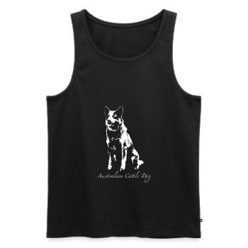 Australian Cattle Dog - Männer Premium Bio Tank Top - Schwarz - Vorne - Michal (187cm)
