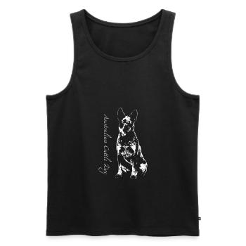 Australian Cattle Dog - Männer Premium Bio Tank Top - Schwarz - Vorne - Michal (187cm)