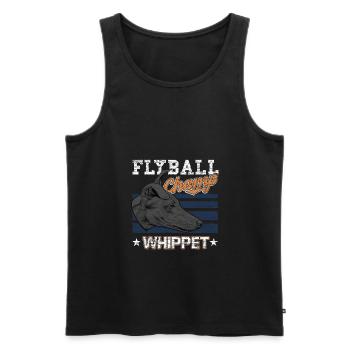 Whippet - Men's Premium Organic Tank Top - black - Front - AI Model Male 178 light (178cm)