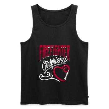 firefighter - Men's Premium Organic Tank Top - black - Front - Michal (187cm)
