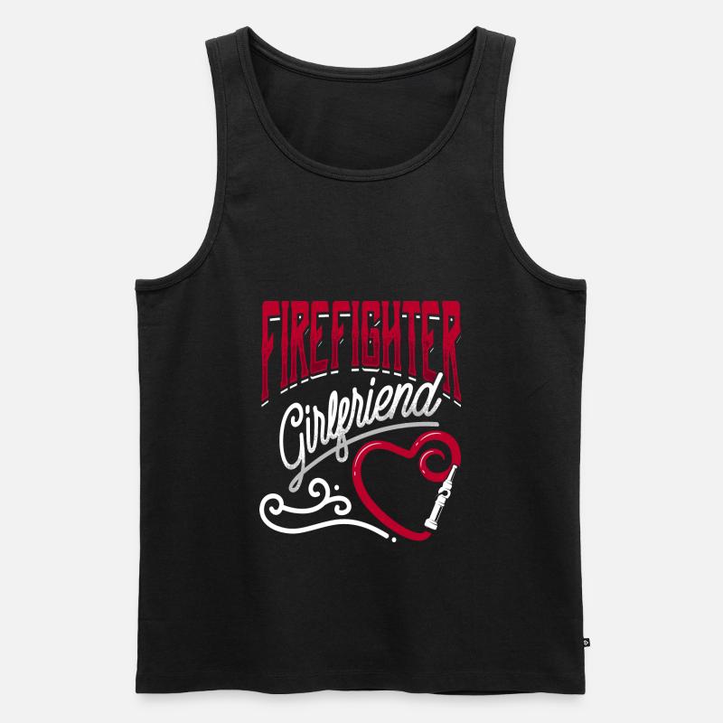 Feuerwehrmann - Männer Premium Bio Tank Top - Schwarz