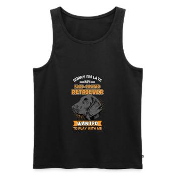 Flat Coated Retriever - Männer Premium Bio Tank Top - Schwarz - Vorne - AI Model Male 178 light (178cm)