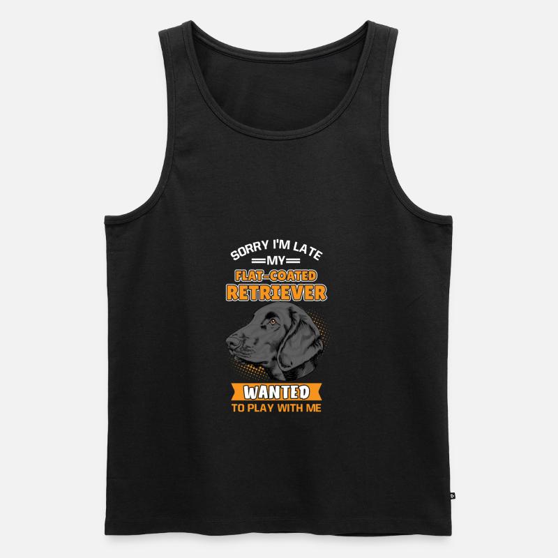 Flat Coated Retriever - Männer Premium Bio Tank Top - Schwarz