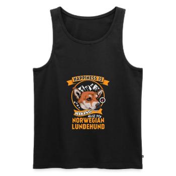 Norwegischer Lundehund Norwegian Lundehund - Männer Premium Bio Tank Top - Schwarz - Vorne - Michal (187cm)