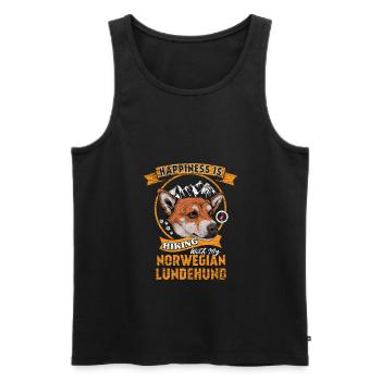 Norwegischer Lundehund Norwegian Lundehund - Männer Premium Bio Tank Top - Schwarz - Vorne - AI Model Male 178 light (178cm)