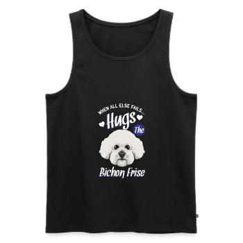 Bichon Frise - Männer Premium Bio Tank Top - Schwarz - Vorne - AI Model Male 178 light (178cm)