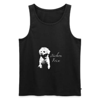 Bichon Frise - Männer Premium Bio Tank Top - Schwarz - Vorne - Michal (187cm)