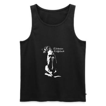 Rhodesian Ridgeback - Men's Premium Organic Tank Top - black - Front - AI Model Male 178 light (178cm)