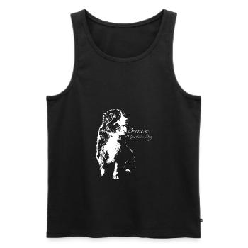 Bernese Mountain Dog - Männer Premium Bio Tank Top - Schwarz - Vorne - Michal (187cm)