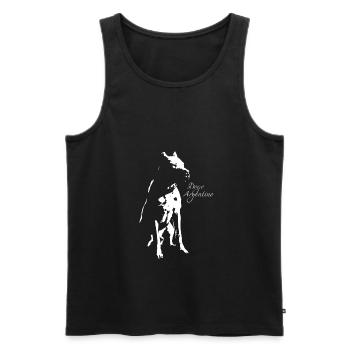 Dogo Argentino - Débardeur bio Premium Homme - noir - Devant - AI Model Male 178 light (178cm)
