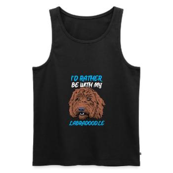 Labradoodle - Men's Premium Organic Tank Top - black - Front - AI Model Male 178 light (178cm)