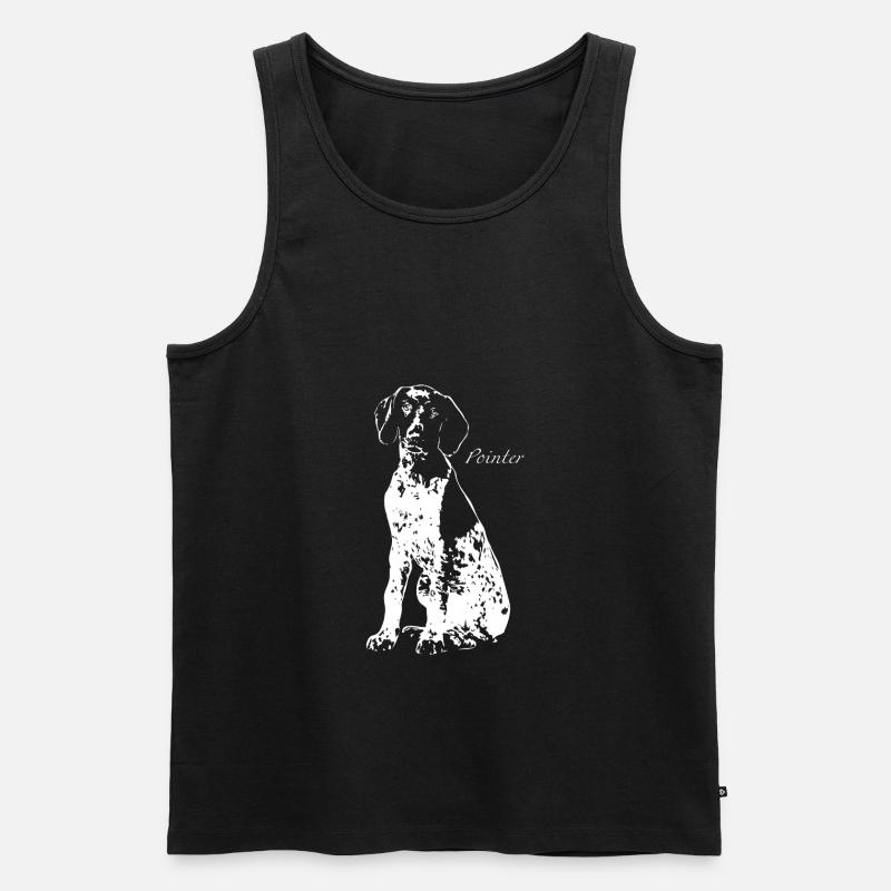 Pointer - Männer Premium Bio Tank Top - Schwarz