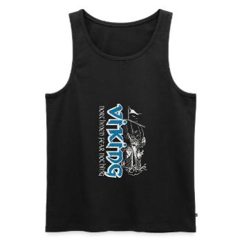 Viking boat Nordmann Nordic mythology - Men's Premium Organic Tank Top - black - Front - Michal (187cm)