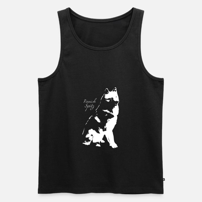 Finnischer Spitz - Männer Premium Bio Tank Top - Schwarz