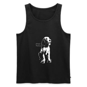 Spinone Italiano - Débardeur bio Premium Homme - noir - Devant - AI Model Male 178 light (178cm)