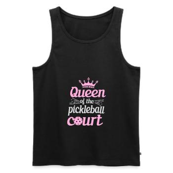 Queen Of Hte Pickleball Court - Männer Premium Bio Tank Top - Schwarz - Vorne - Michal (187cm)