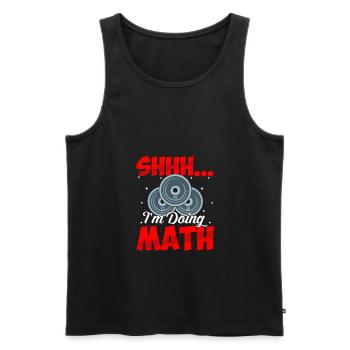 Je fais des maths drôles d’haltérophilie Musculation - Débardeur bio Premium Homme - noir - Devant - Michal (187cm)