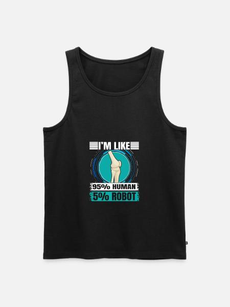 Titanium Knee Replacement Surgery - Men's Premium Organic Tank Top - black
