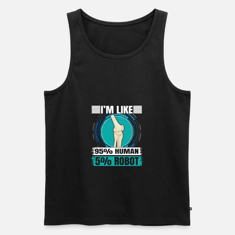 Titanium Knee Replacement Surgery - Men's Premium Organic Tank Top - black