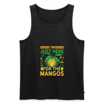 I'm Just Here For The Mangos Funny Fruit Lover - Männer Premium Bio Tank Top - Schwarz - Vorne - Michal (187cm)